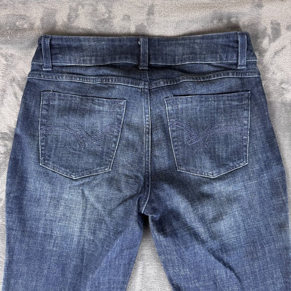 Wrangler Straight Leg Jeans Women Size 7 x 30 Dark Wash Denim Stretch - Picture 9 of 10